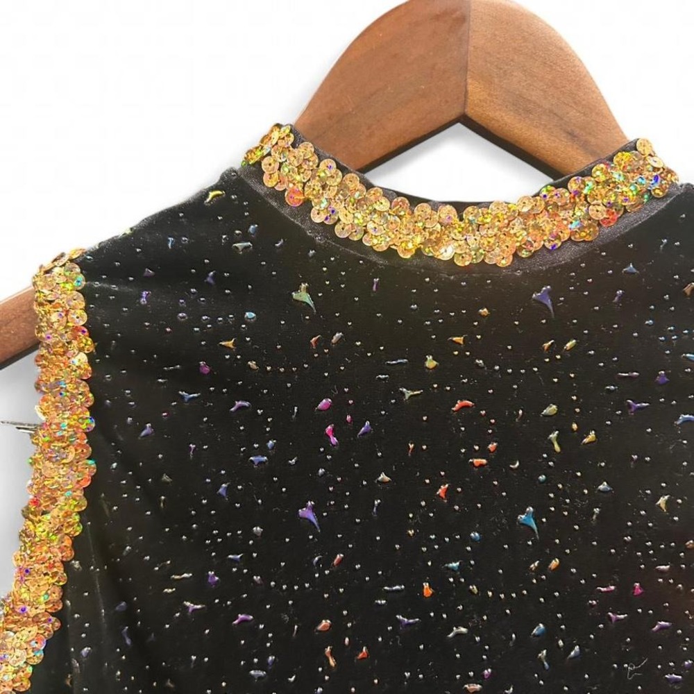 Women's velvet and sequins tank top by Curtain Call Costume size adult small‎ - Picture 2 of 3